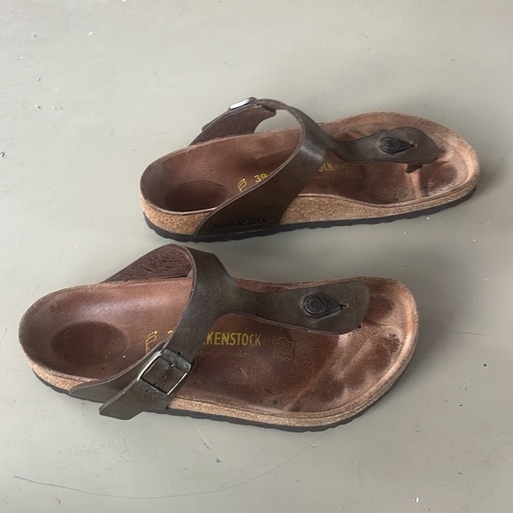 Birkenstock Bronze Metallic Thong Sandals size 39 - Picture 3 of 10